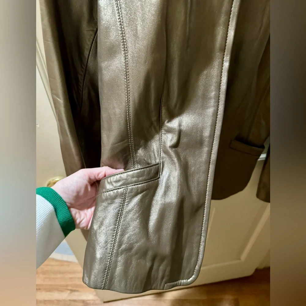 Bernardo Bronze Leather Jacket - Picture 2 of 6